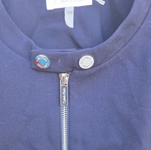 Calvin Klein Women's Dark Blue Blazer - Picture 3 of 5